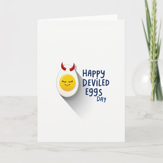 Cartão do Dia de Ovos Diabólicos Feliz (Frente)