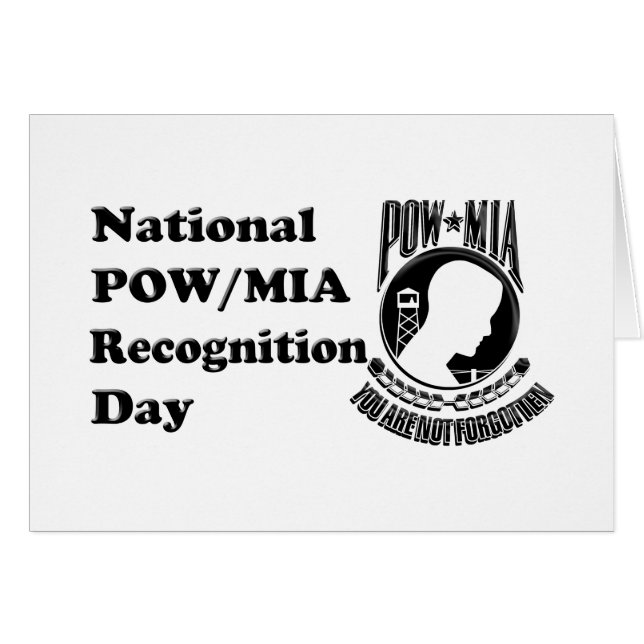 Cartão do Dia de Reconhecimento de POW/MIA (Frente Horizontal)
