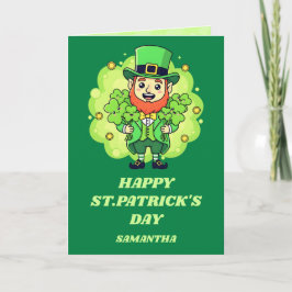 Cartão do Dia de São Patrício do Amor do Leprechau