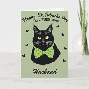 Cartão do Dia de São Patrício para Marido Gato Sor
