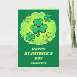 Cartão do Dia de São Patrício Shamrock Shine