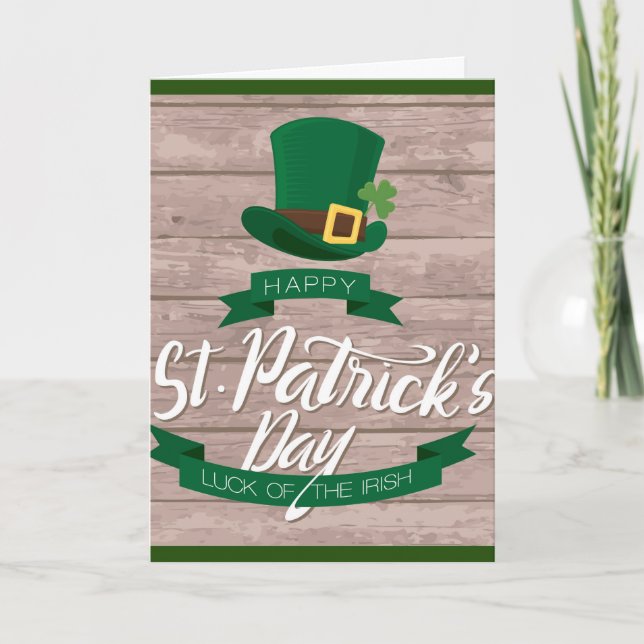 Cartão do dia de St Patrick de bênção irlandês (Frente)