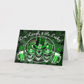 Cartão do dia de St Patrick engraçado: Crânios