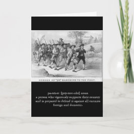 Cartão do dia de veterano dos patriotas