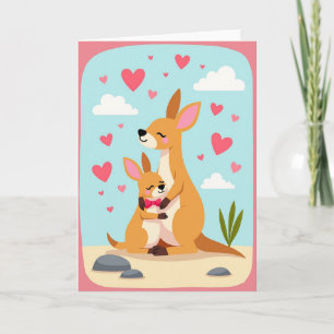 Cartão do Dia do Amor Materno Marsupial