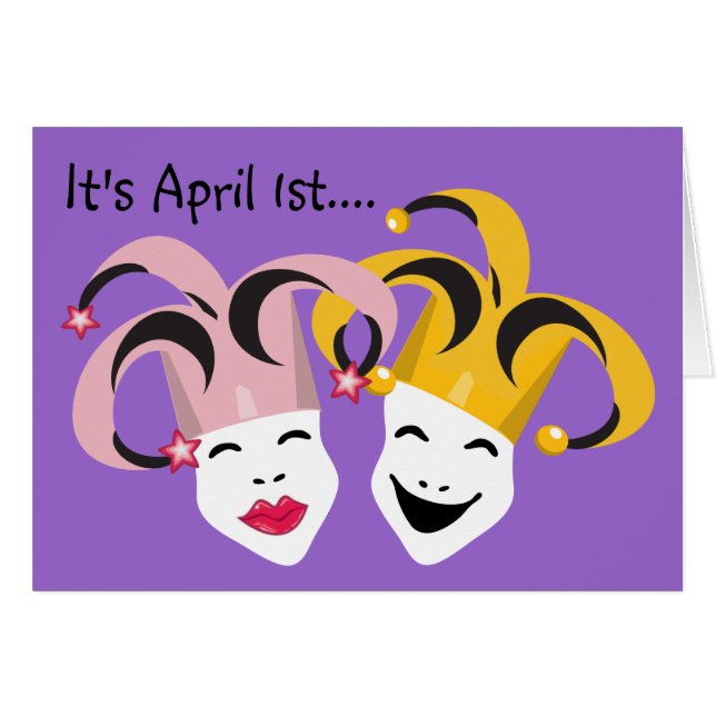 Cartão do dia do enganado (Frente Horizontal)