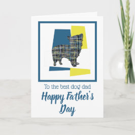 Cartão do Dia do Pai com Silhueta de Cachorro Mork