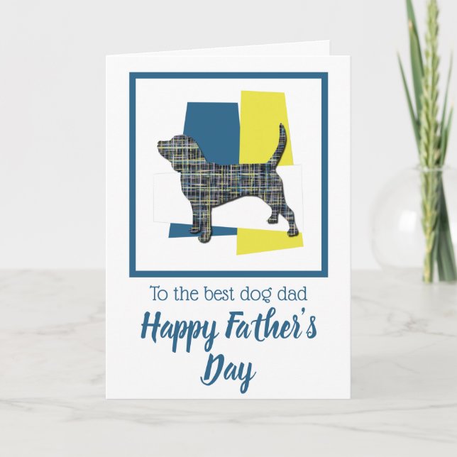 Cartão do Dia do Pai do cão Beagle TriColor (Frente)