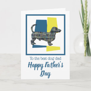 Cartão do Dia do Pai para Dachshund / Cachorro Dax