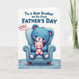 Cartão do Dia do Papai Urso Mais Doce