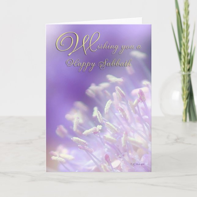 cartão do dia do Sabat do florel (Frente)