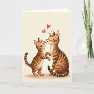 Cartão do Dia dos Felinos Alaranjados