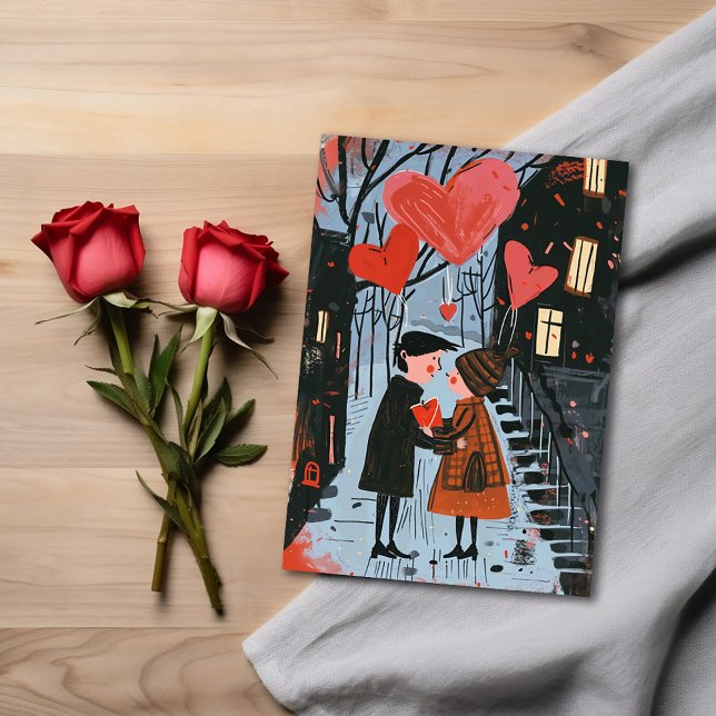 Cartão do Dia dos Namorados - Casal Passeando no P (Criador carregado)