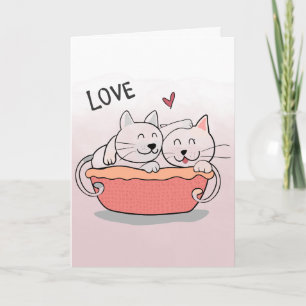 Cartão do Dia dos Namorados com Aquarela Amor Dutc