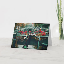 Cartão do Dia dos Namorados com Bicicleta Vintage 