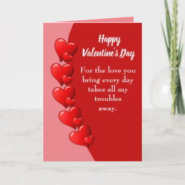 Cartão do Dia dos Namorados com Coração Vermelho