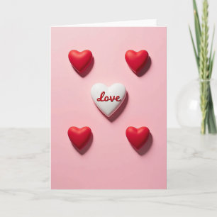 Cartão do Dia dos Namorados com Corações de Amor 3