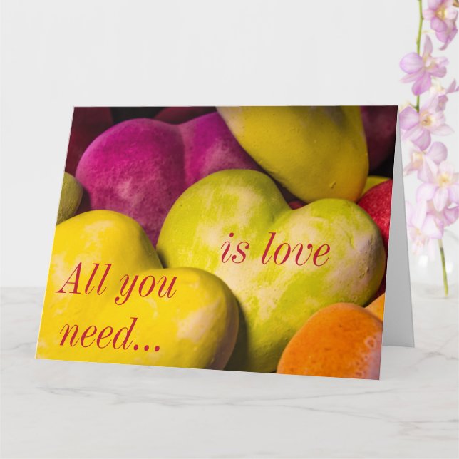 Cartão do Dia dos Namorados Corações (Orquídea)