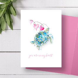 Cartão do Dia dos Namorados da Tartaruga Marinha