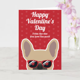 Cartão do Dia dos Namorados do Buldogue Francês co