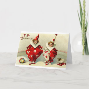 Cartão do dia dos namorados do Harlequin do