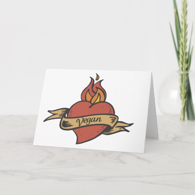 Cartão do dia dos namorados do Vegan (Frente)
