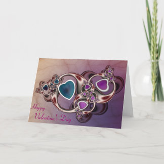 Cartão do dia dos namorados dos corações do