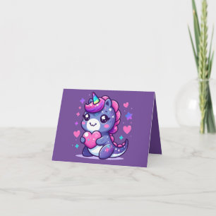 Cartão do Dia dos Namorados Kawaii Fofo