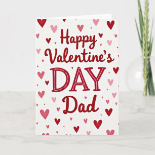 Cartão do Dia dos Namorados para o Papai com Coraç
