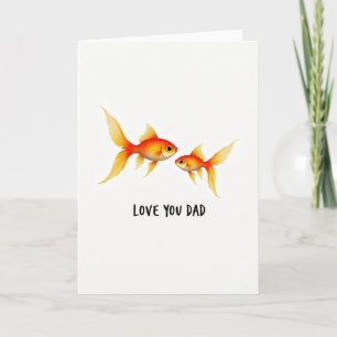 Cartão do Dia dos Pais Amando Peixes