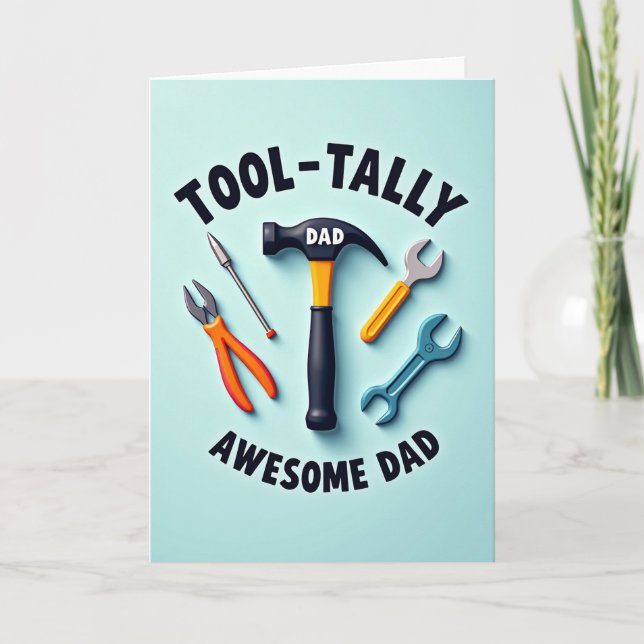 Cartão do Dia dos Pais Aqua Tools (Frente)