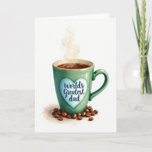 Cartão do Dia dos Pais Caneca Esmeralda