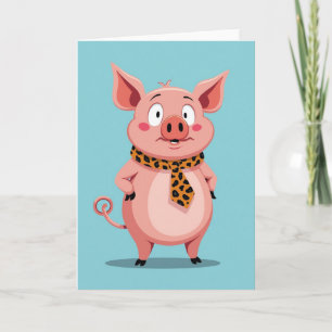 Cartão do Dia dos Pais com Bochechas Rosadas