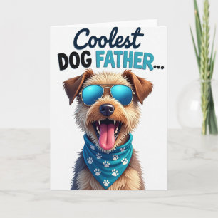 Cartão do Dia dos Pais com Cachorro Alegre
