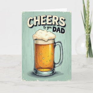 Cartão do Dia dos Pais com Cerveja Espumante