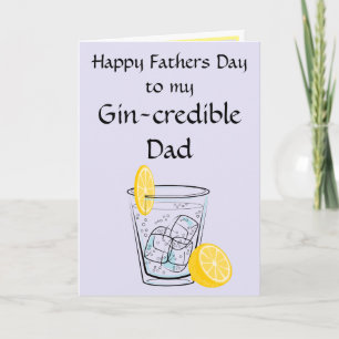 Cartão do Dia dos Pais com Piada sobre Gin
