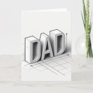 Cartão do Dia dos Pais Cool Grey Dad