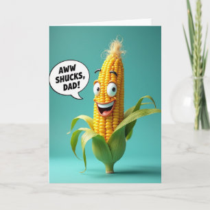 Cartão do Dia dos Pais Corn Pop Art