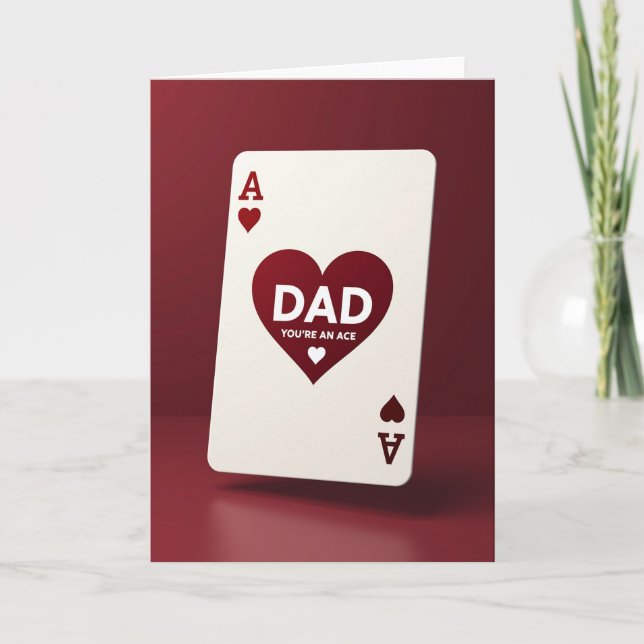 Cartão do Dia dos Pais Crimson Ace Dad (Frente)