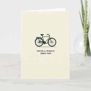 Cartão do Dia dos Pais da Bicicleta Verdejante