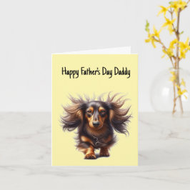 Cartão do Dia dos Pais Dachshund Daddy
