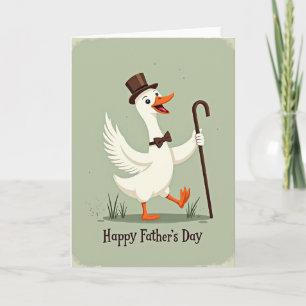Cartão do Dia dos Pais Dapper Goose