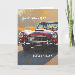 Cartão do Dia dos Pais de Carro Antigo