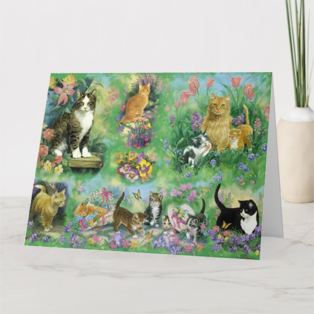 Cartão do dia dos pais do animal de (Frente)