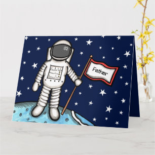Cartão do Dia dos Pais do Astronauta Espacial Pers