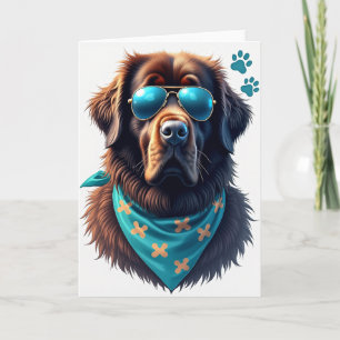 Cartão do Dia dos Pais do Aviador Canino