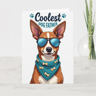 Cartão do Dia dos Pais do Cachorro de Óculos de So