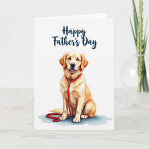 Cartão do Dia dos Pais do Cachorro Dourado