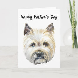 Cartão do Dia dos Pais do Cairn Terrier editável