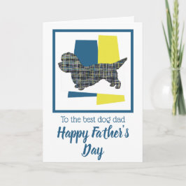 Cartão do Dia dos Pais do cão Dandie Dinmont TriCo